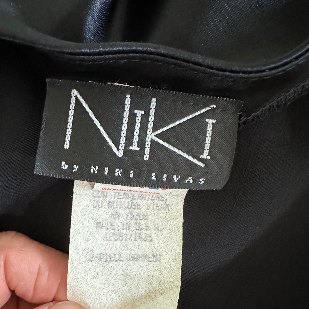 🛍️ Vintage NIKI by Niki Livas gorgeous sexy black dress size 14 excellent . - Picture 9 of 10